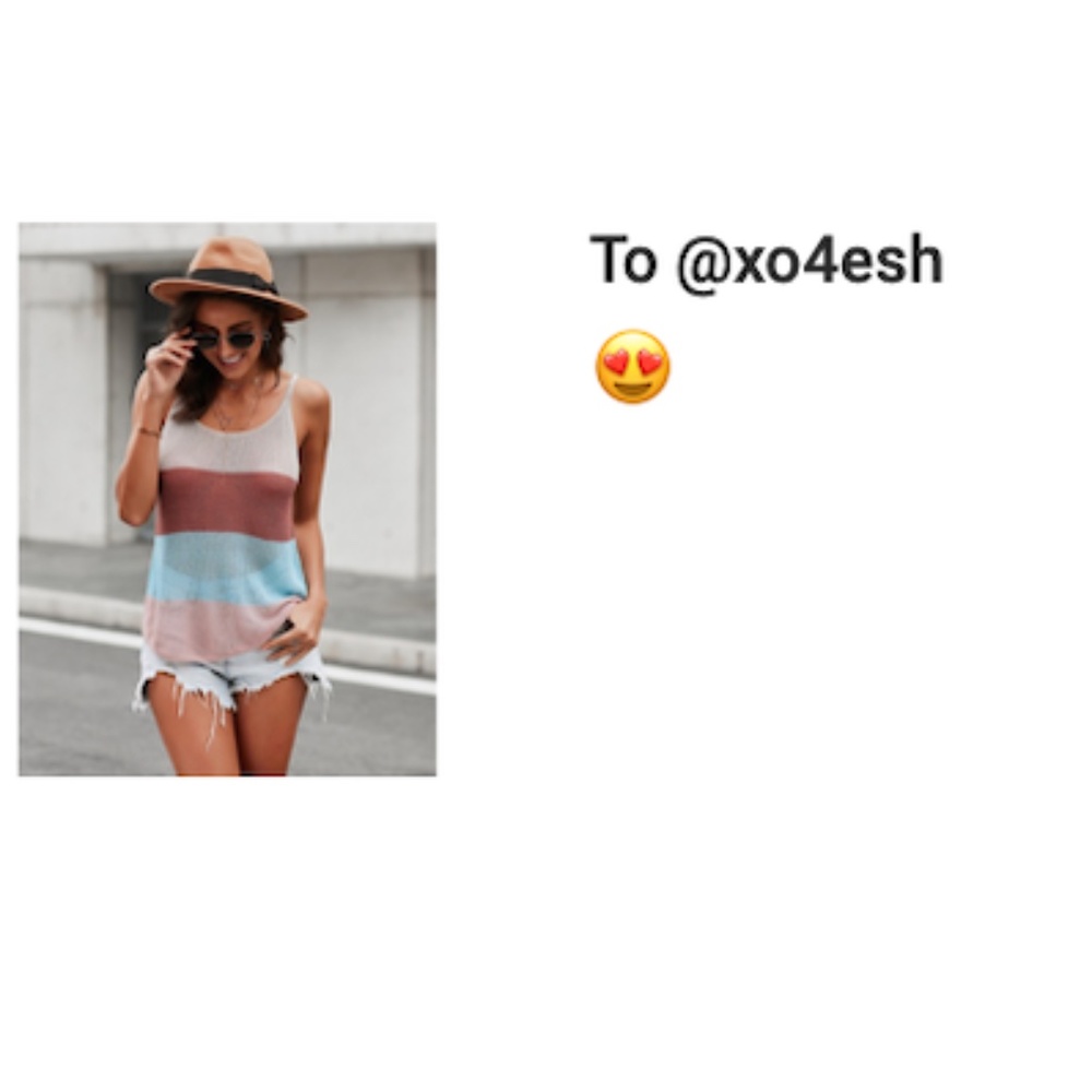 Colorblock Knit Summer Tank Top - Picture 5 of 7